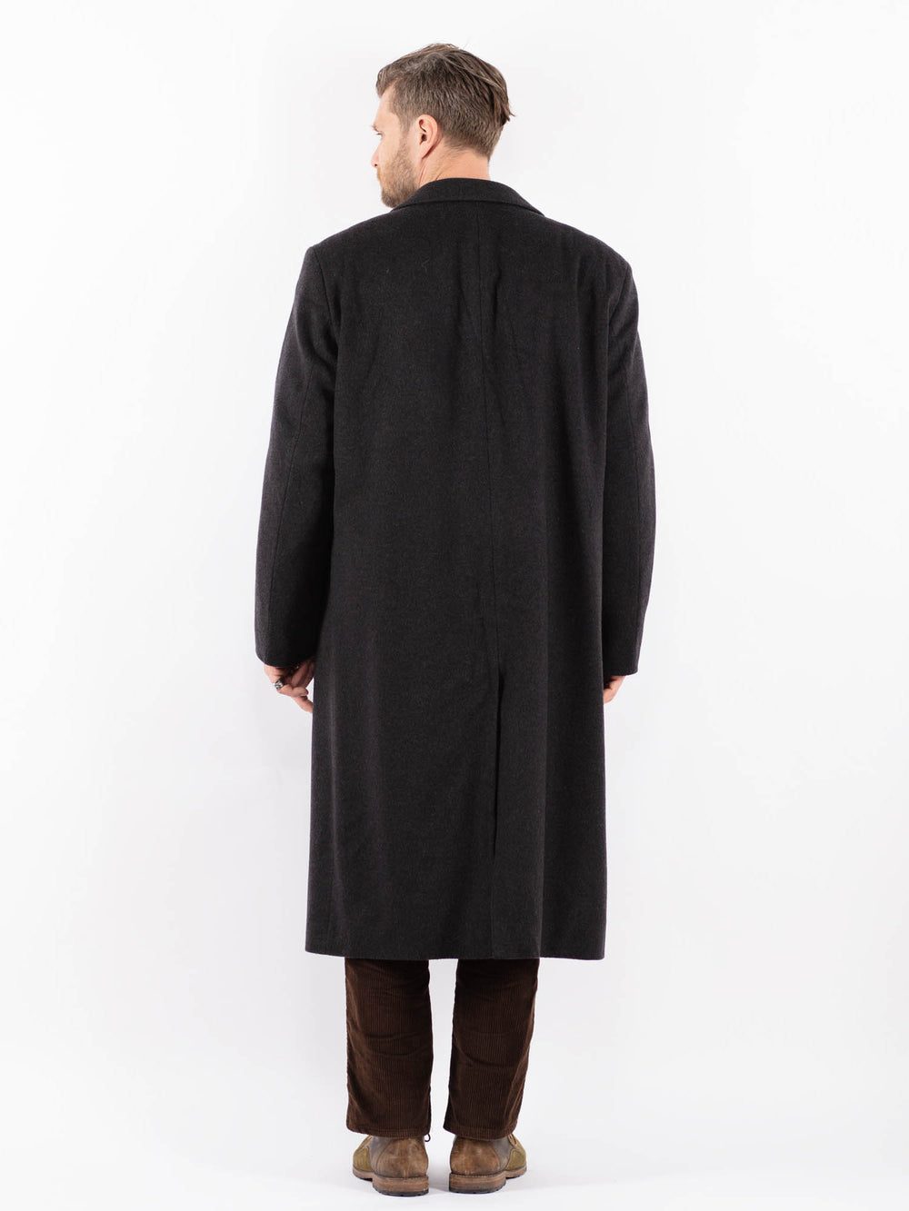 Vintage 90's Men Wool Coat in GrayZ1597