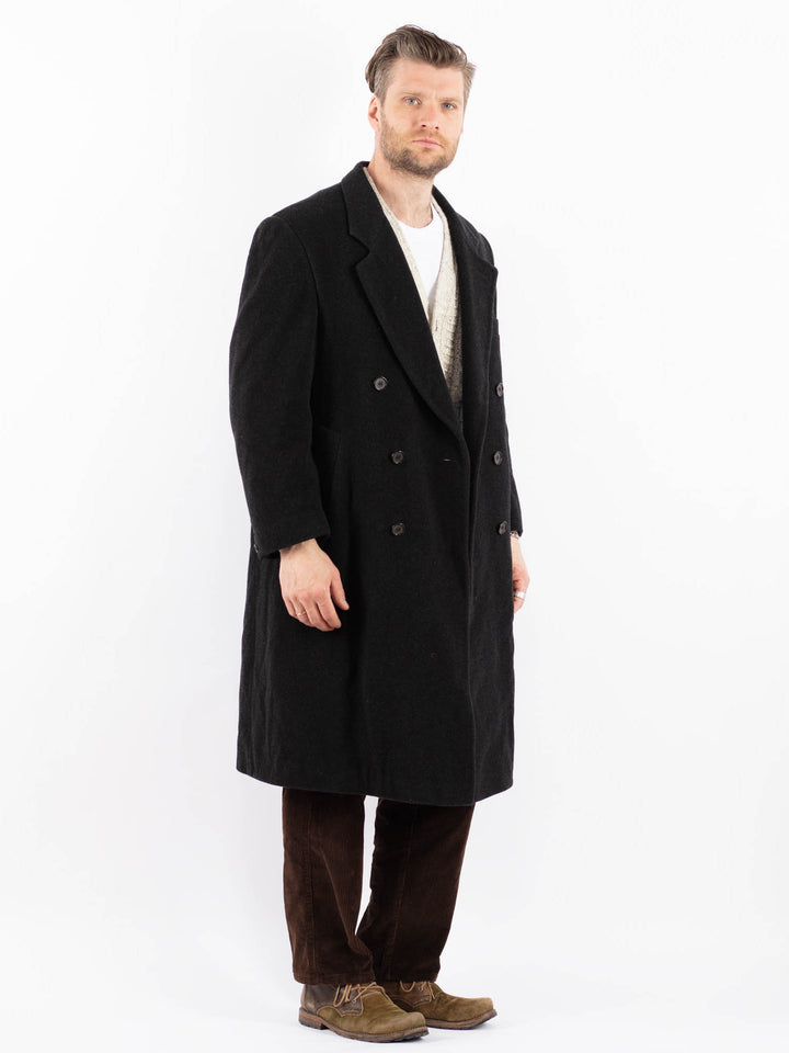 Vintage 90's Men Wool Blend Coat in GrayZ1599