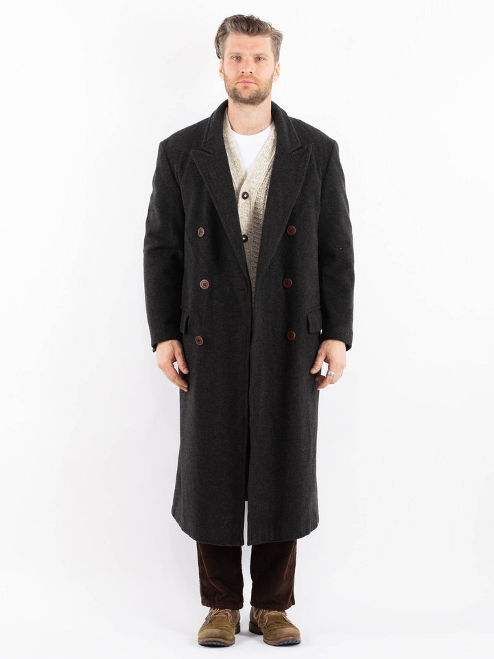 Vintage 90's Men Wool Blend Coat in GrayZ1617