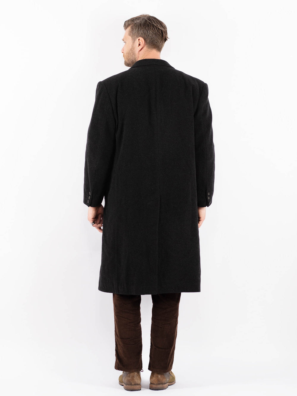 Vintage 90's Men Wool Blend Coat in GrayZ1599