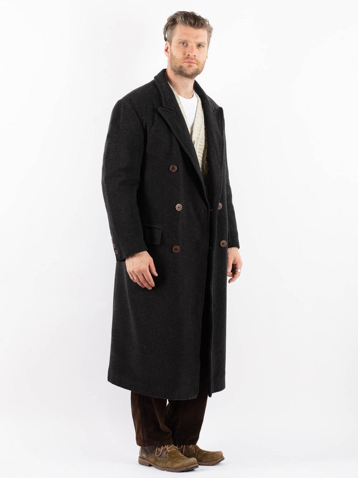 Vintage 90's Men Wool Blend Coat in GrayZ1617