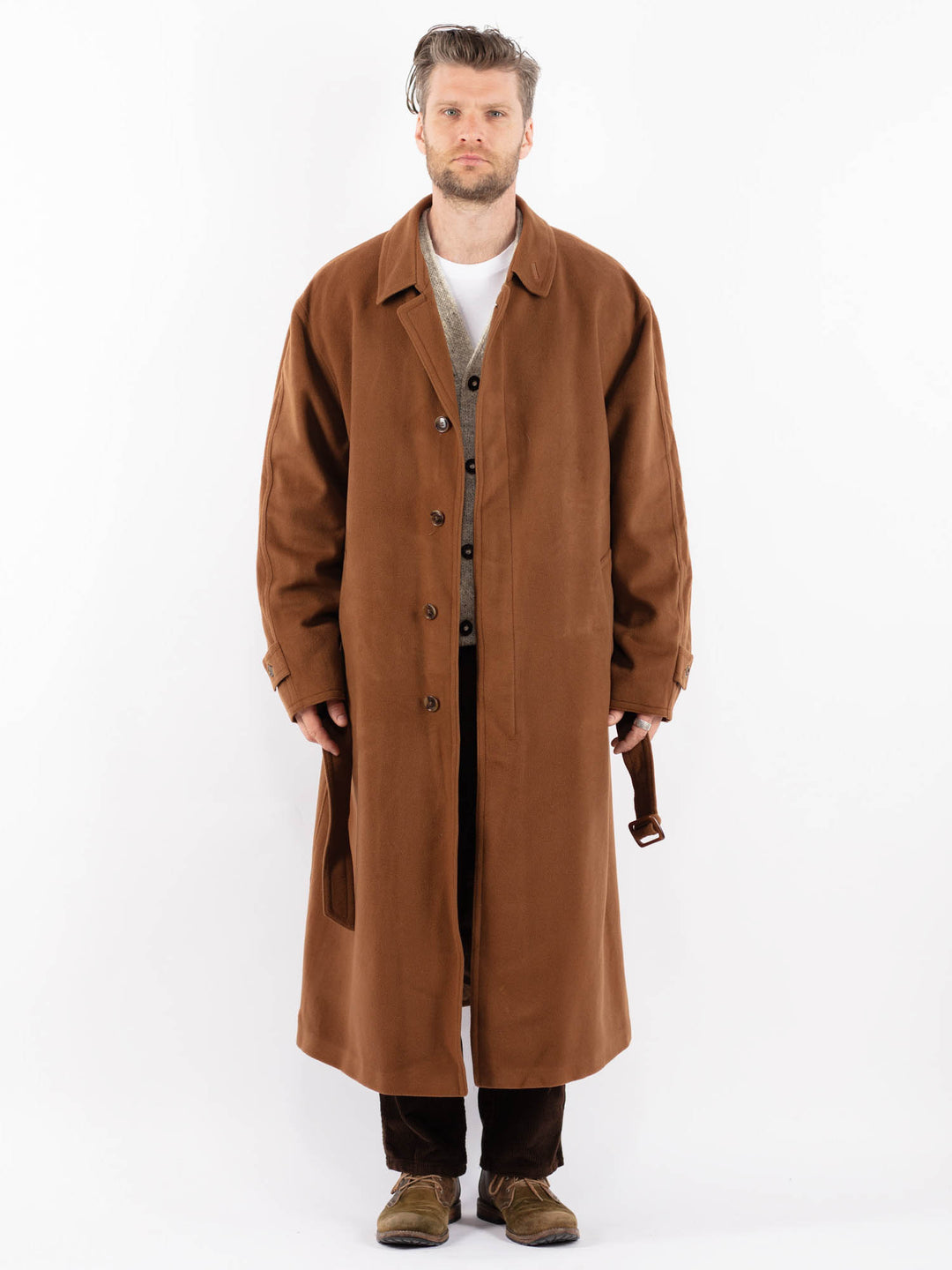 Vintage 90's Men Wool Blend in BrownZ1620