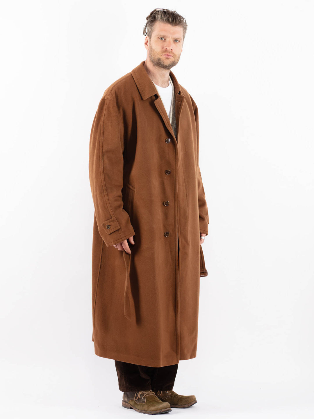 Vintage 90's Men Wool Blend in BrownZ1620