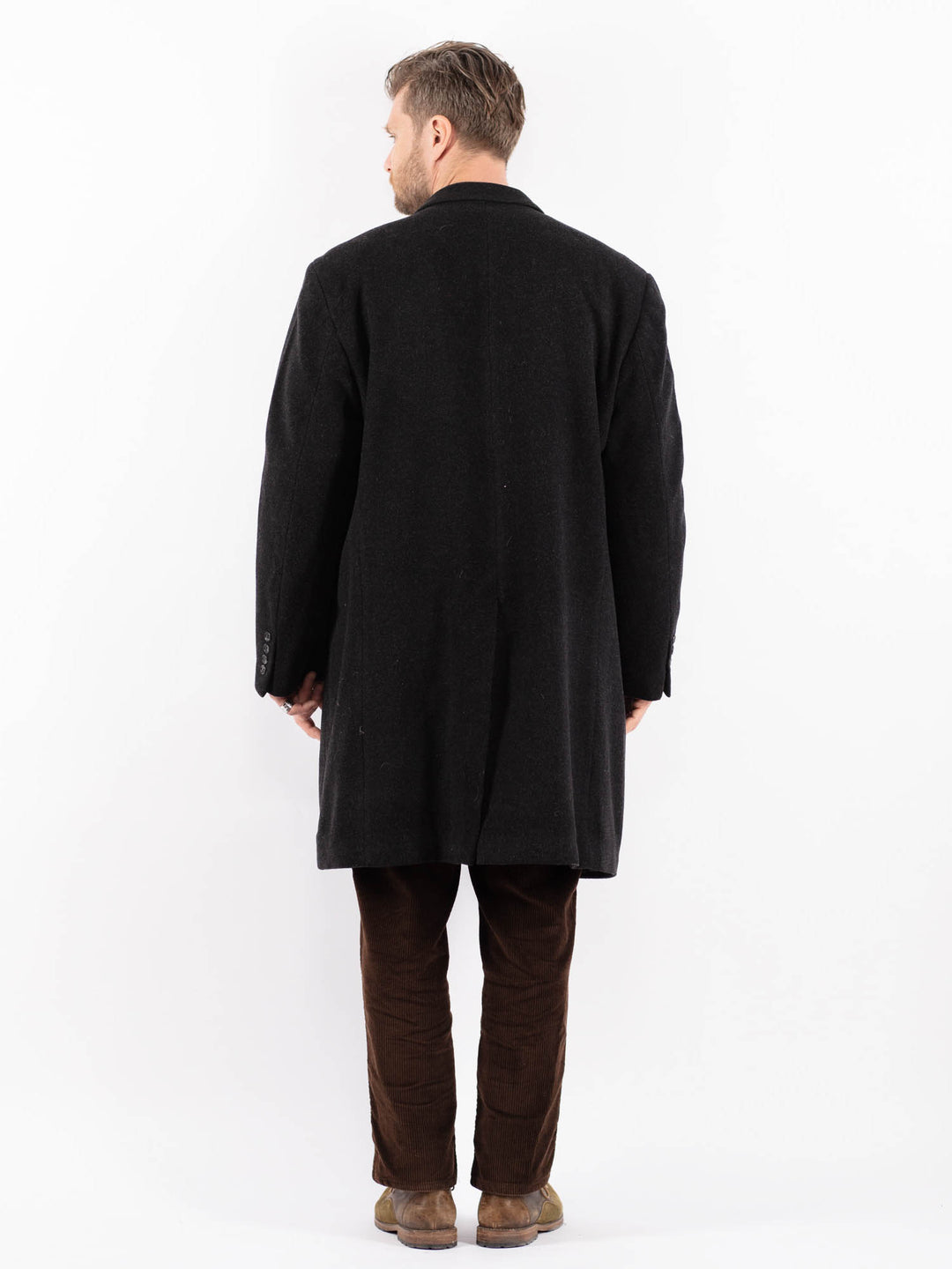 Vintage 90's Men Wool Blend Coat in GrayZ1621