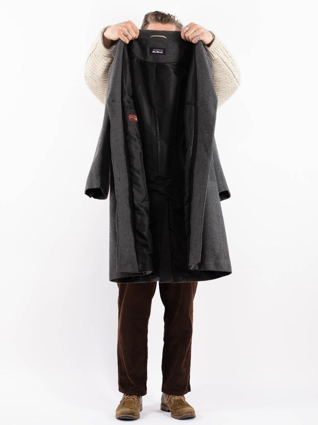 Vintage 90's Men Wool Blend c in GrayZ1623