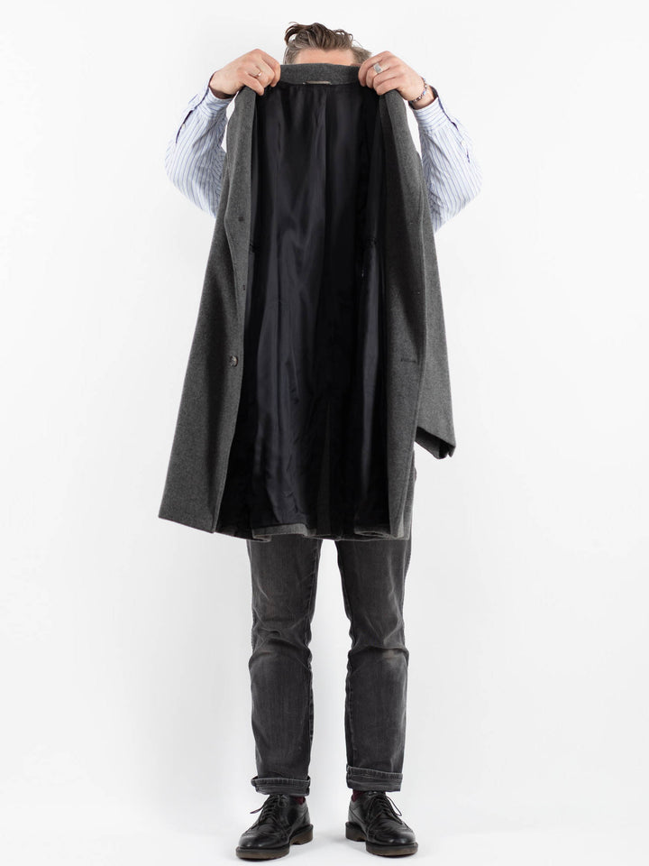 Vintage 90's Men Wool Blend Coat in GrayZ1757