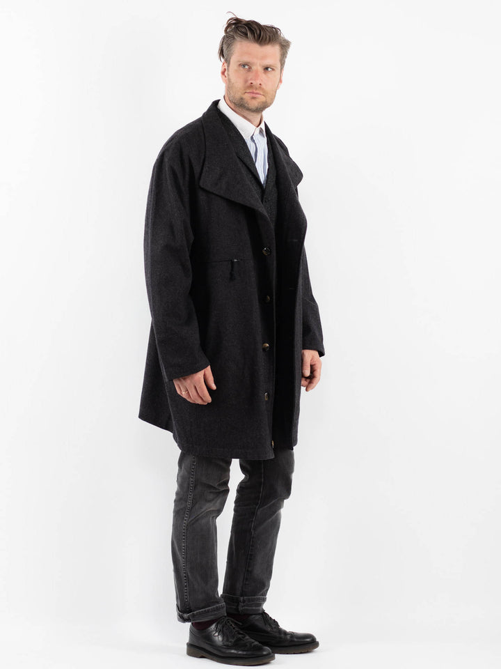 Vintage 90's Men Wool Coat in GrayZ1738
