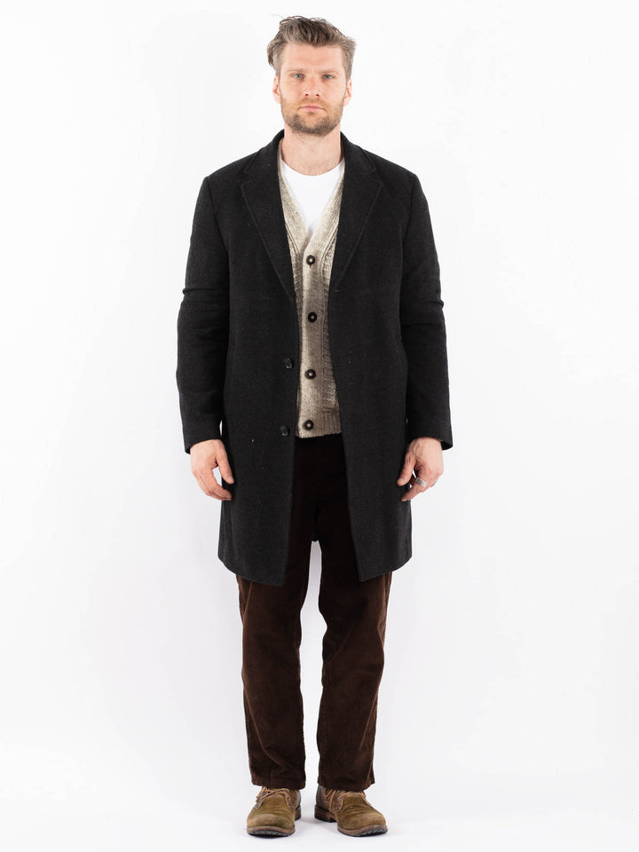 Vintage 90's Men Wool Blend Coat in GrayZ1629