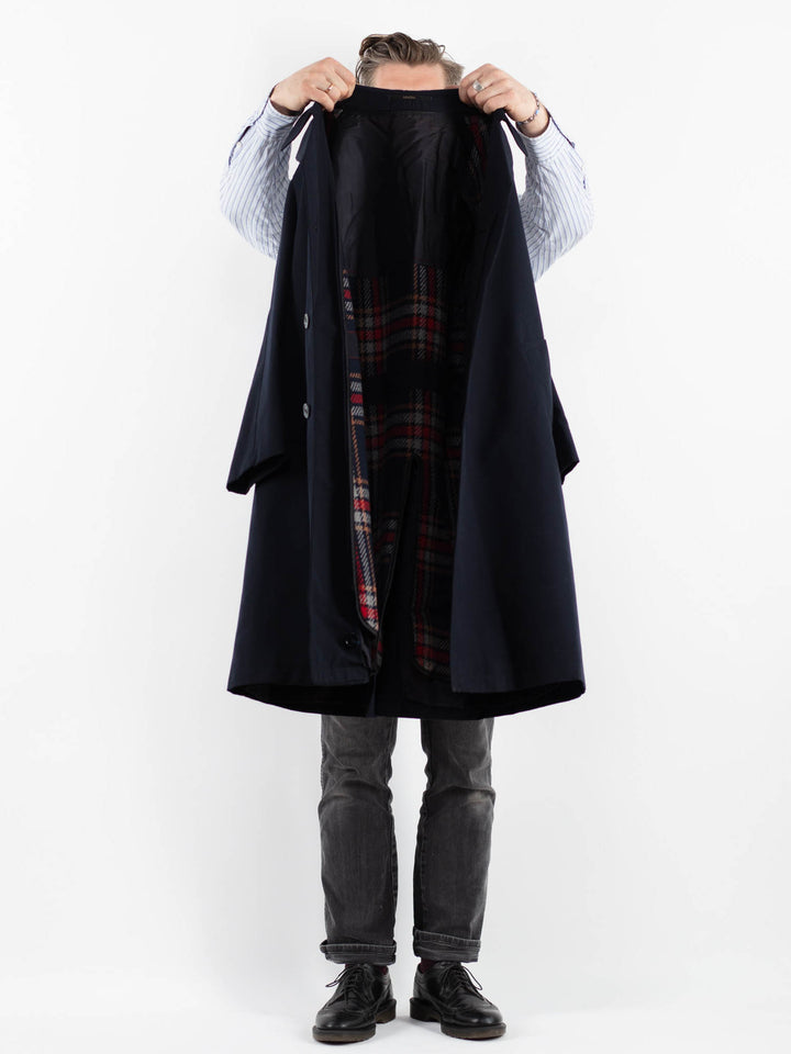 Vintage 90's Men Wool Blend Coat in BlueZ1740