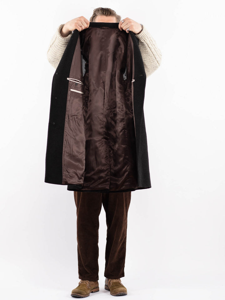 Vintage 90's Men Wool Blend Coat in GrayZ1629