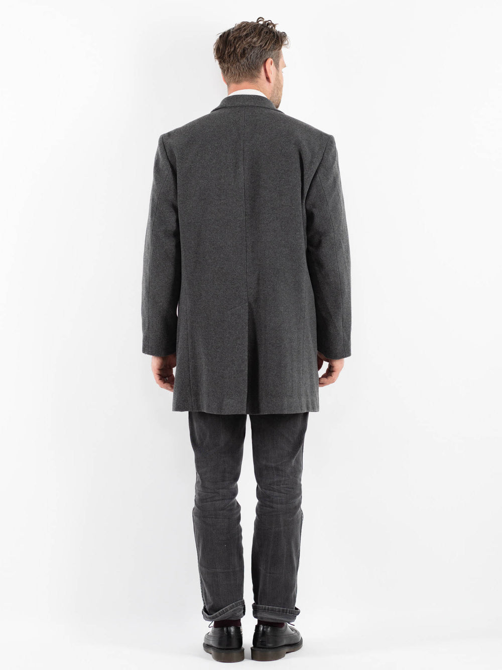 Vintage 90's Men Wool Blend Coat in GrayZ1756