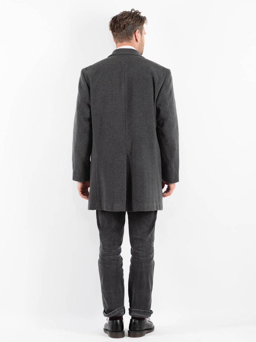 Vintage 90's Men Wool Blend Coat in GrayZ1756