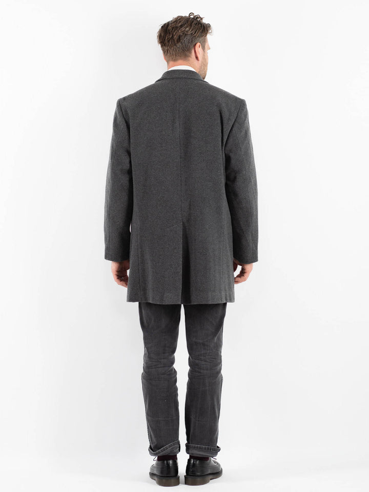 Vintage 90's Men Wool Blend Coat in GrayZ1756