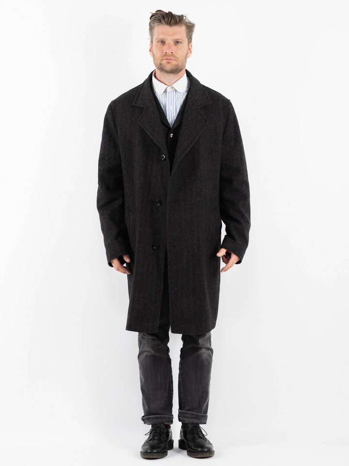 Vintage 90's Men Wool Blend Coat in GrayZ1759