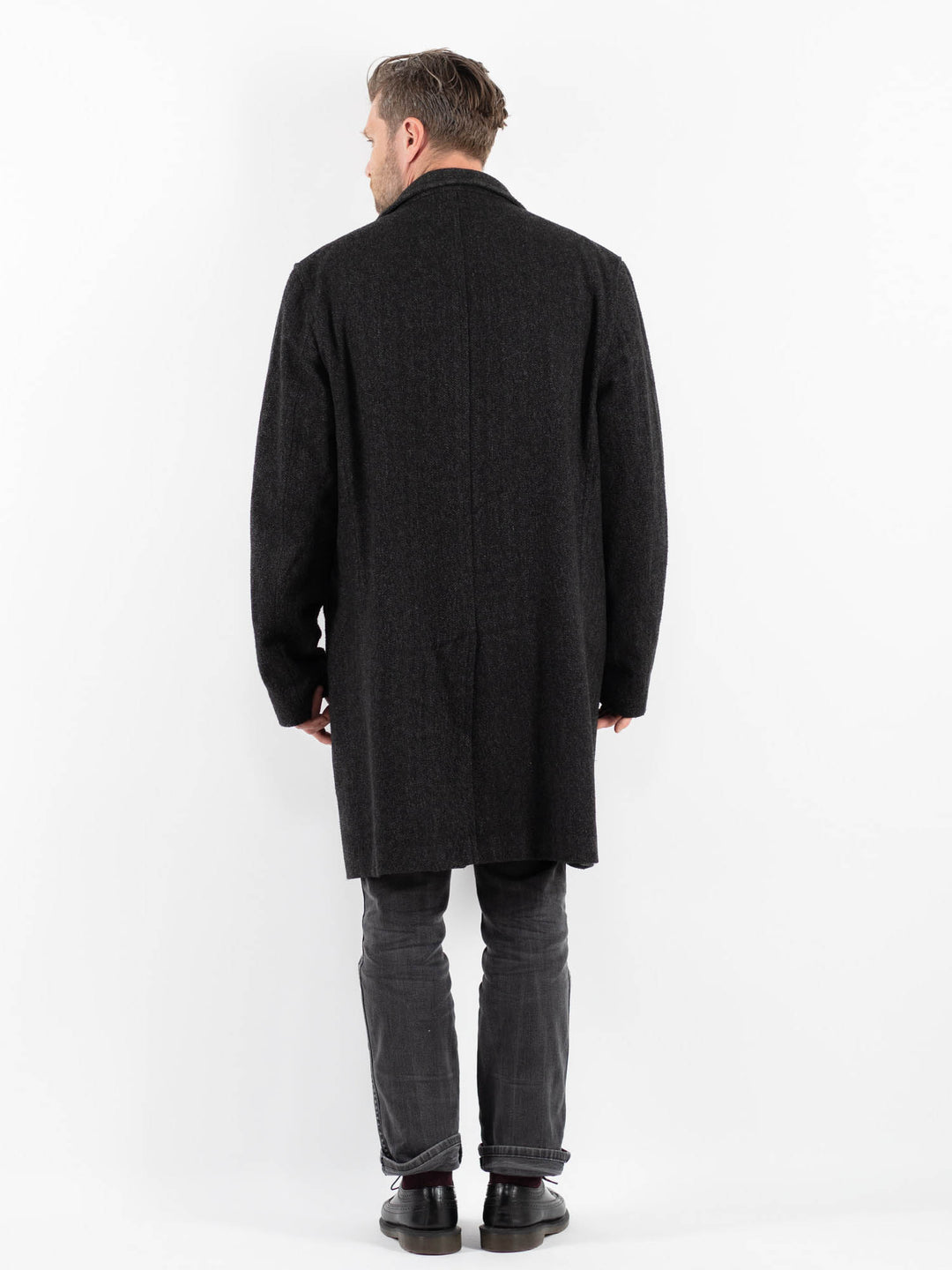 Vintage 90's Men Wool Blend Coat in GrayZ1759