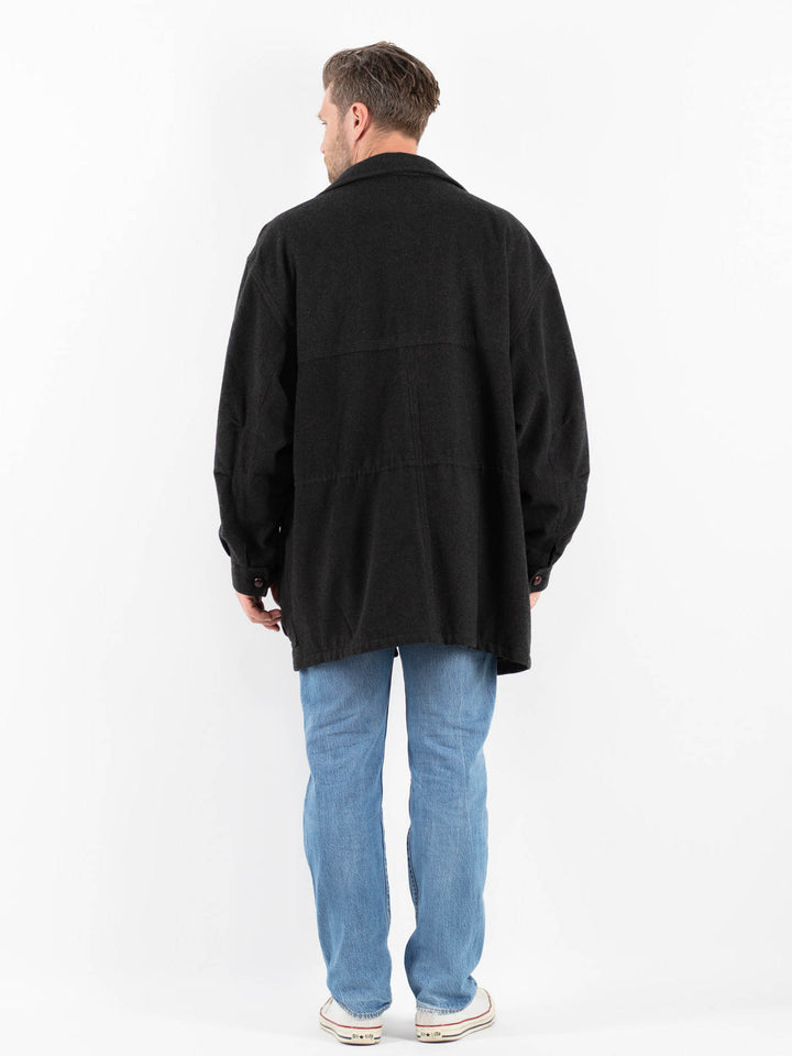 Vintage 90's Men Wool Blend Coat in GrayZ1767