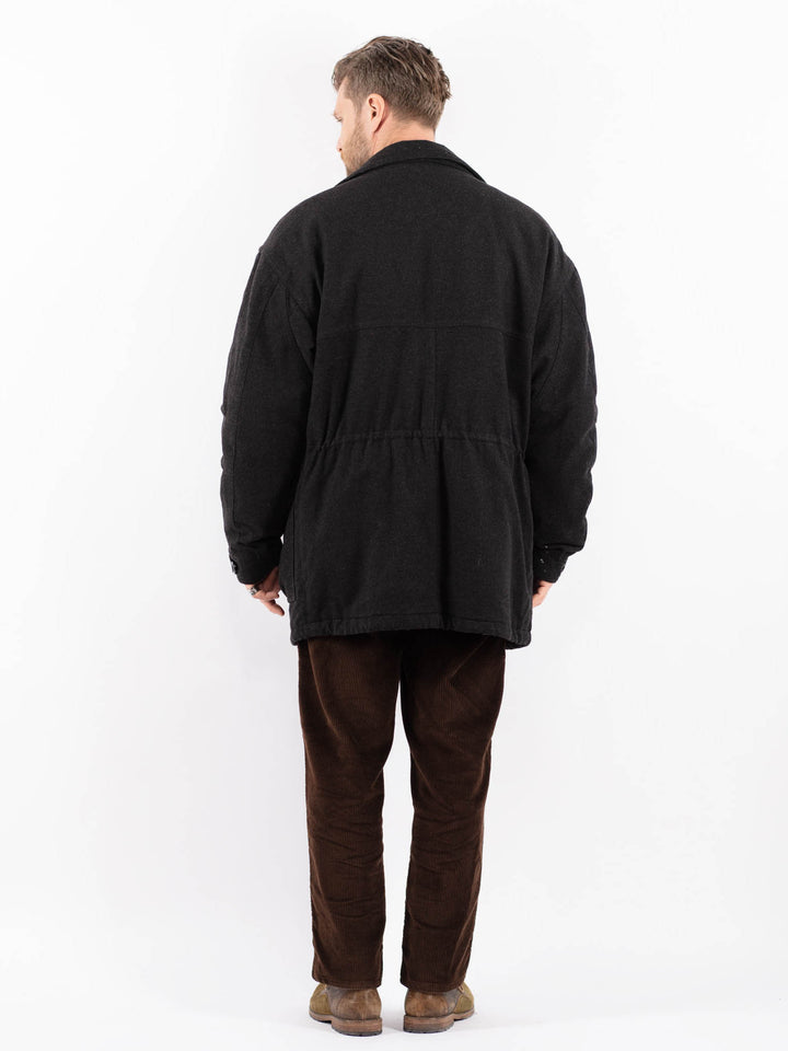 Vintage 90's Men Wool Blend Coat in GrayZ1627