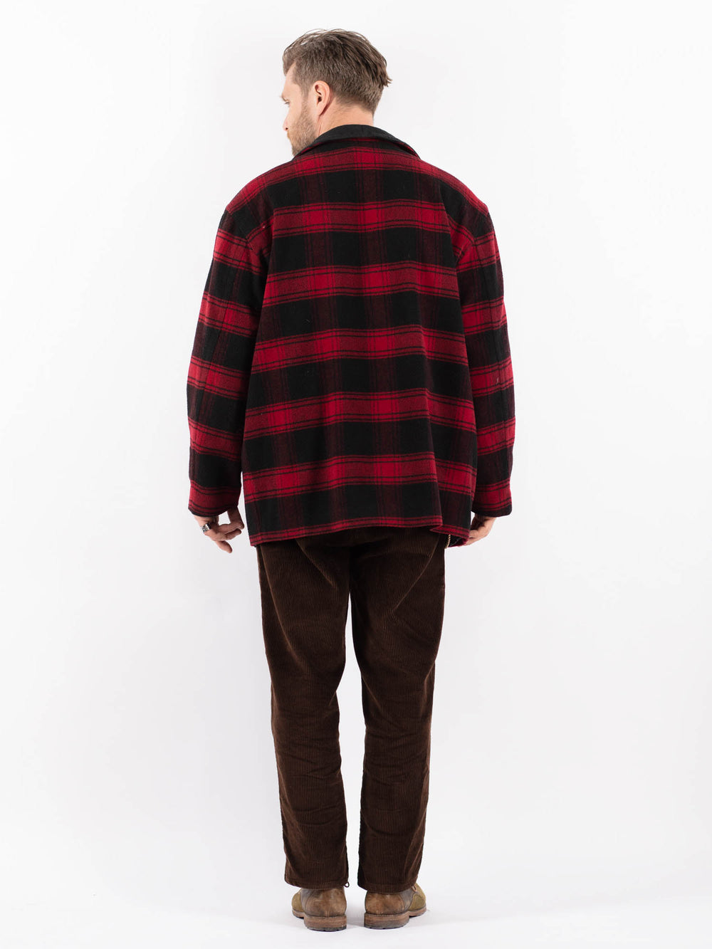 Vintage 90's Men Wool Blend Jacket in RedZ1638