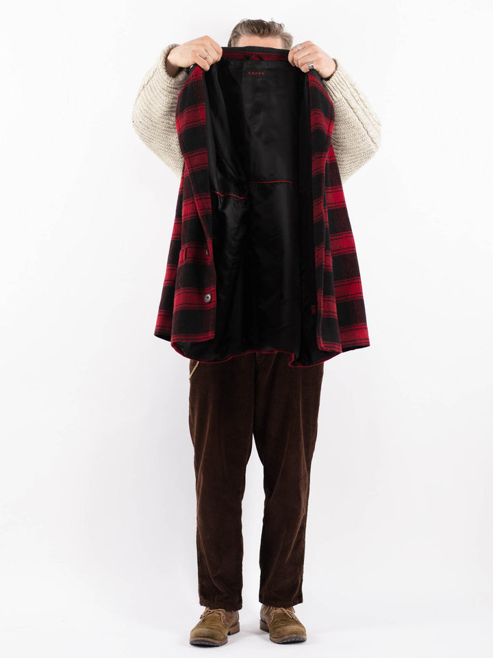 Vintage 90's Men Wool Blend Jacket in RedZ1638