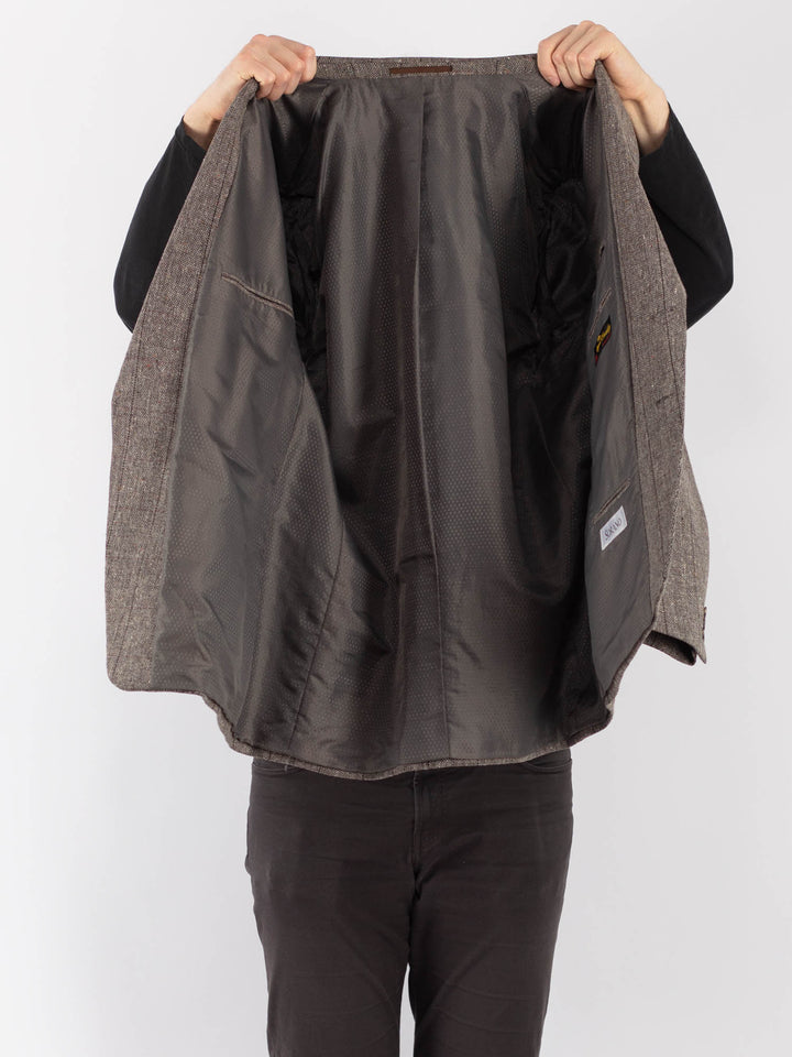 Vintage 90. gadu vīriešu vilnas žakete pelēkā krāsā