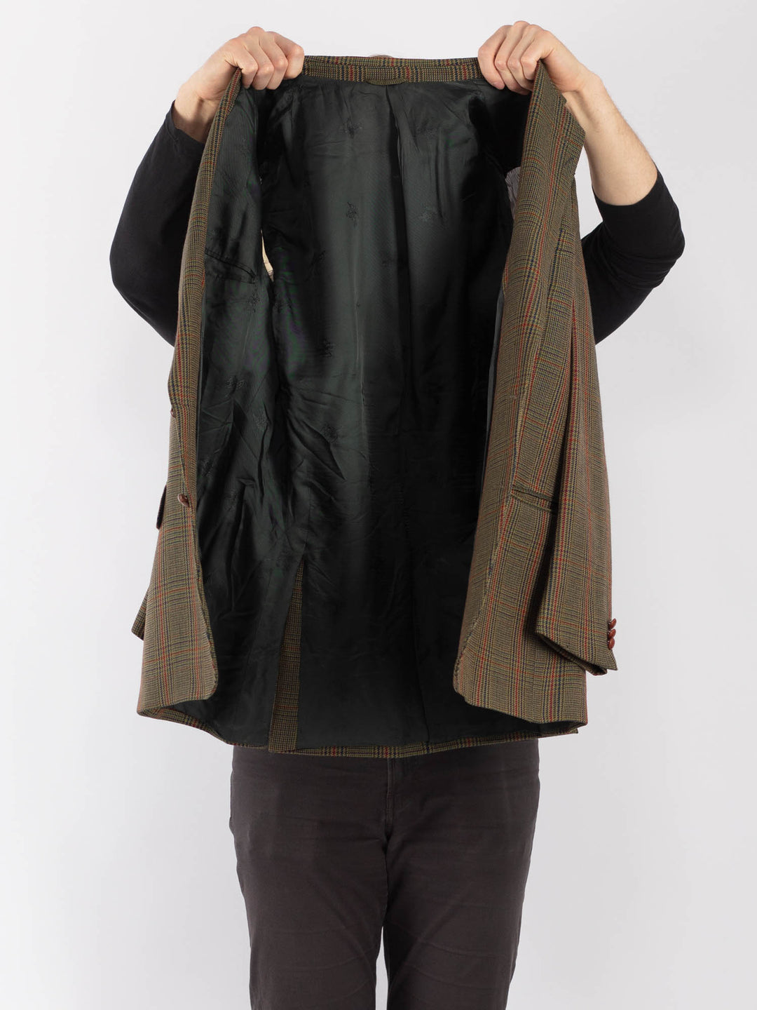 Vintage 90. gadu vīriešu vilnas žakete pelēkā krāsā