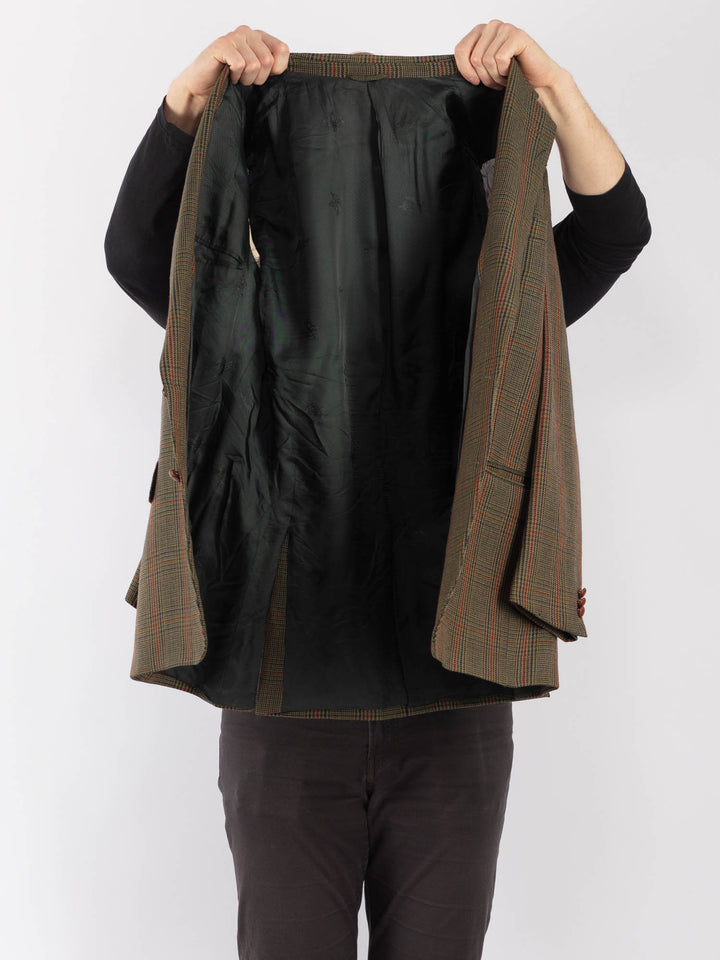 Vintage 90. gadu vīriešu vilnas žakete pelēkā krāsā