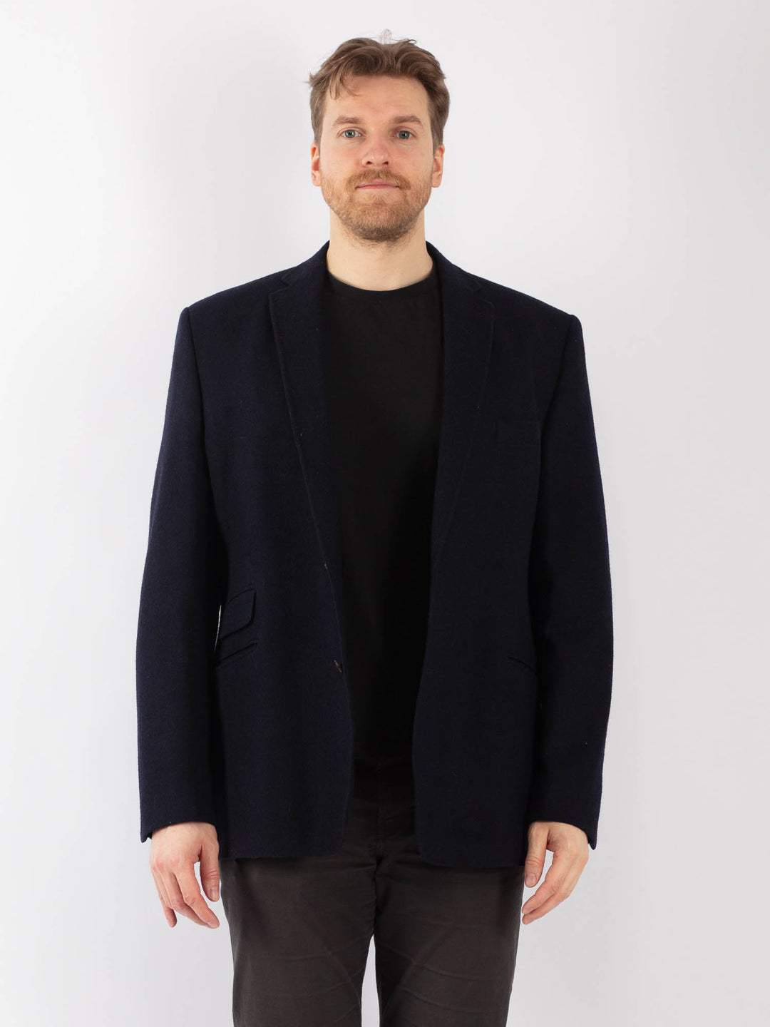 Vintage 90. gadu vīriešu vilnas žakete pelēkā krāsā