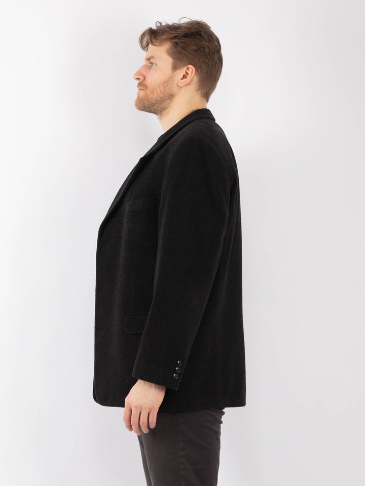 Vintage 90. gadu vīriešu vilnas žakete pelēkā krāsā