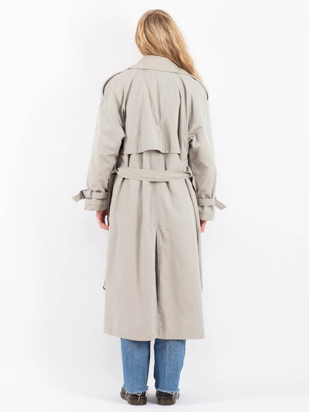 Vintage 90's Women Trench Coat in GrayV9441