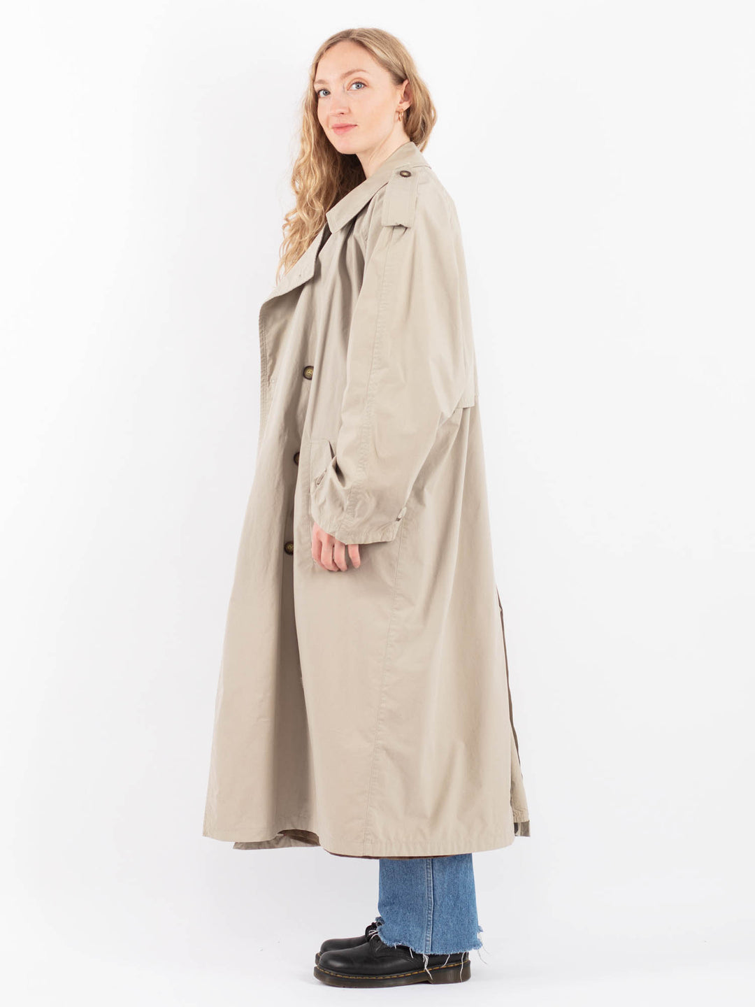 Vintage 90's Women Trench Coat in BeigeV9448