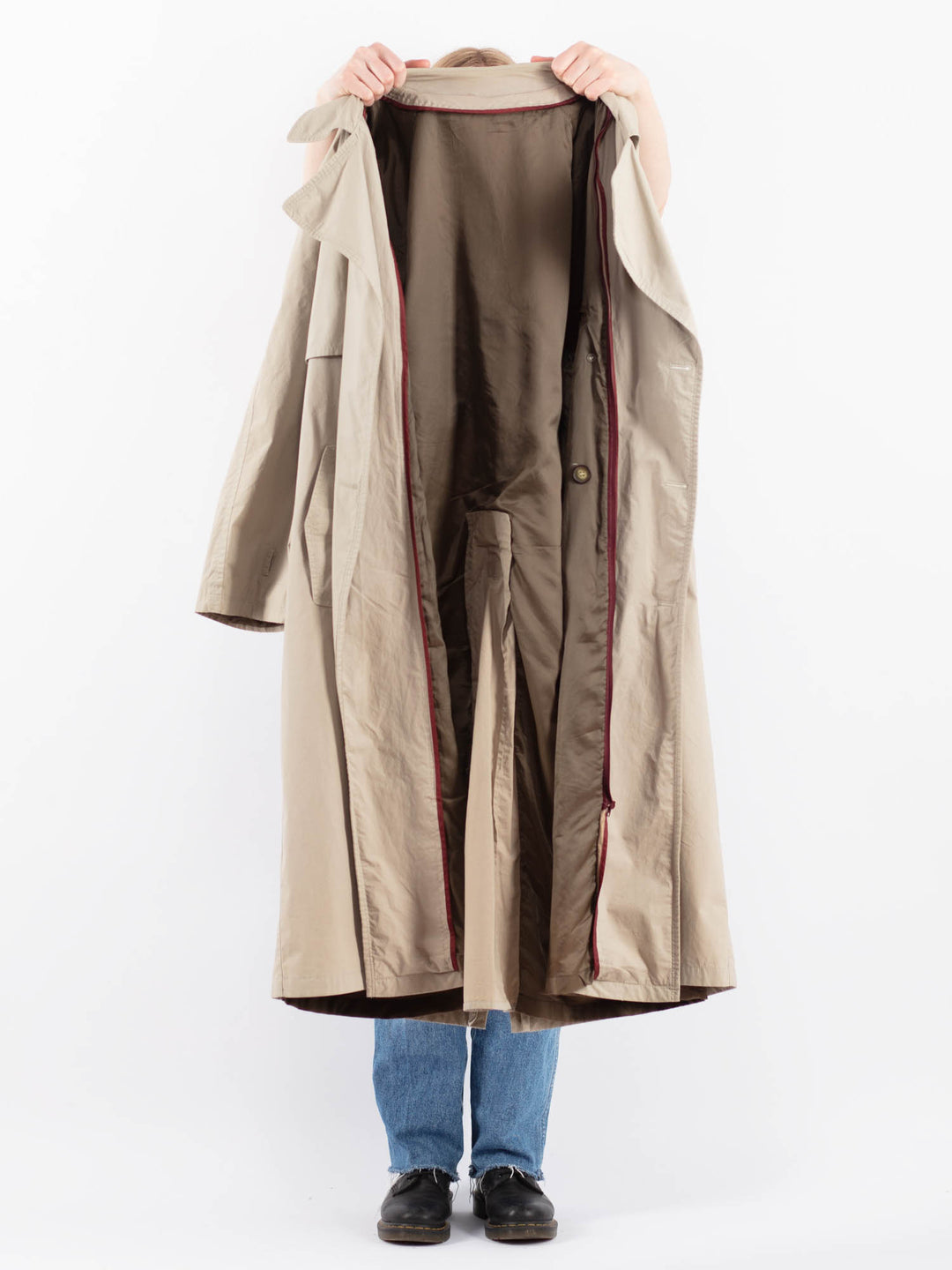Vintage 90's Women Trench Coat in BeigeV9448