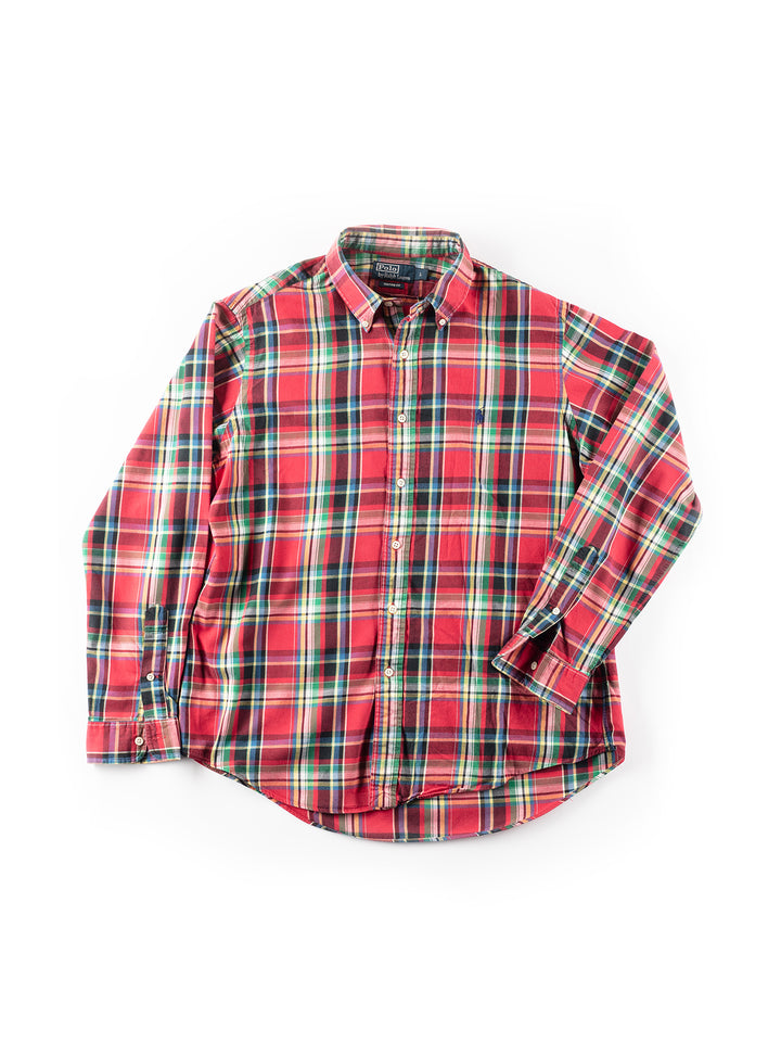 Vintage 90. gadu vīriešu Ralph Lauren krekls sarkanā krāsā