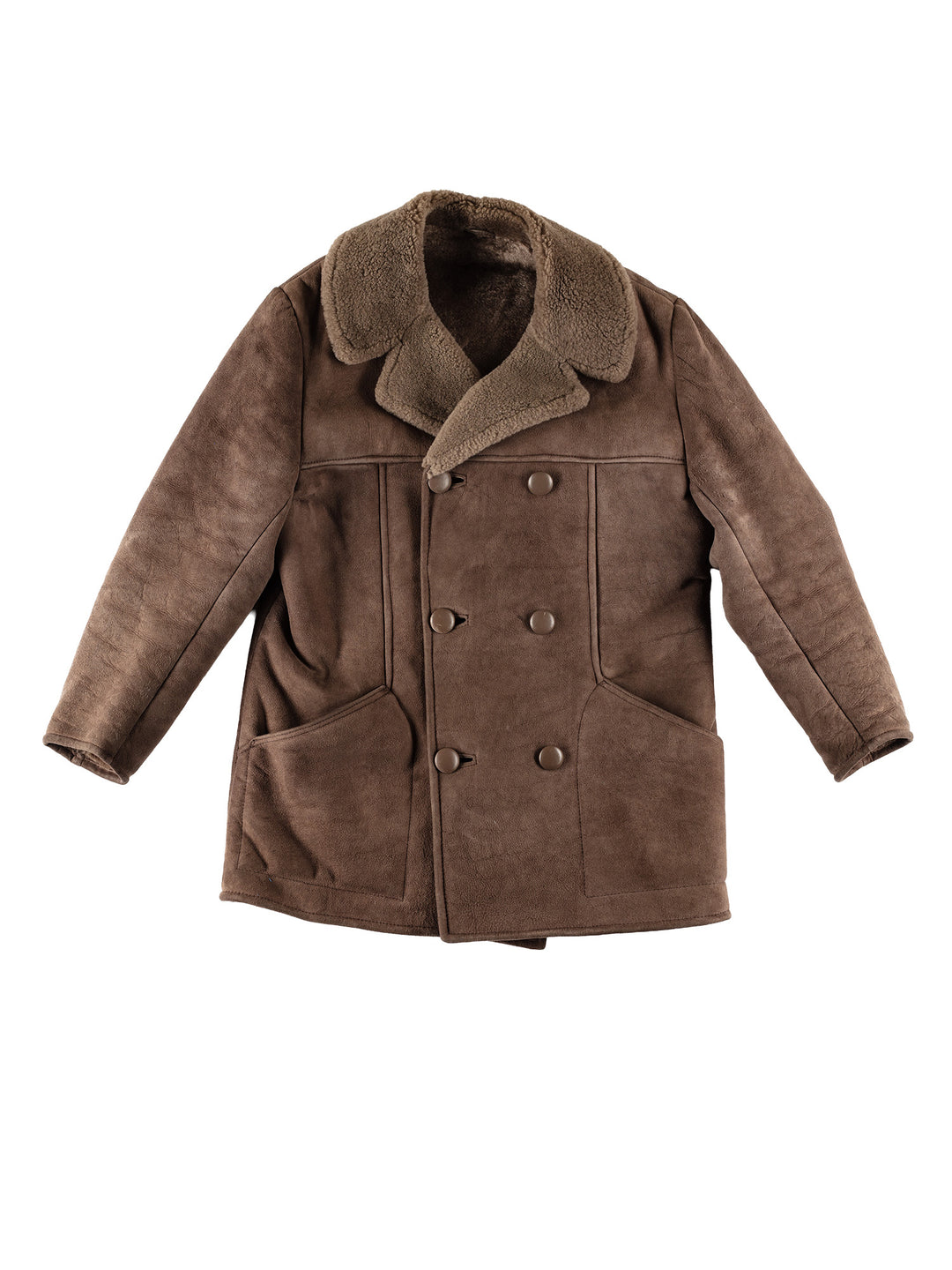Vintage 70's Men Sheepskin Coat in BrownVN686