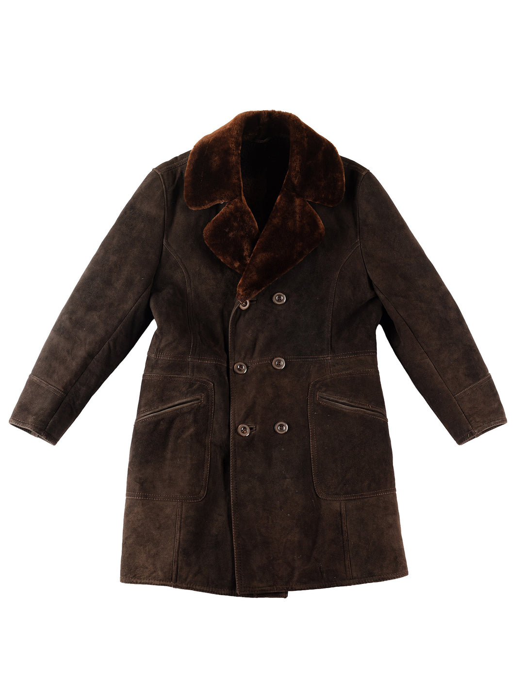Vintage 70's Men Sheepskin Coat in BrownVN270