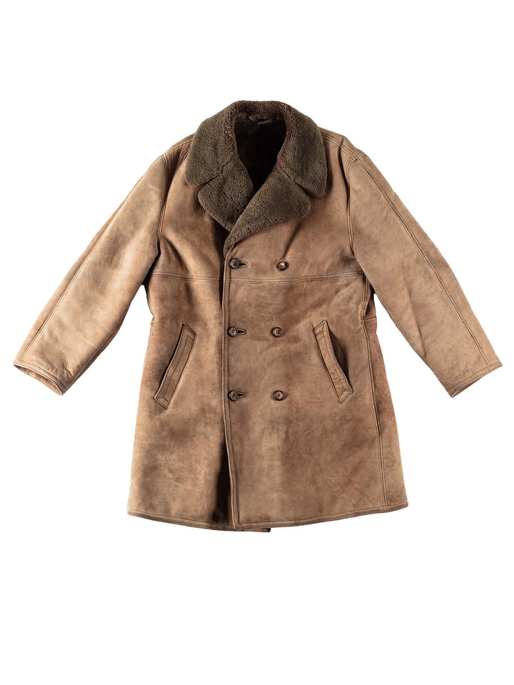 Vintage 70's Men Sheepskin Coat in BeigeVN374