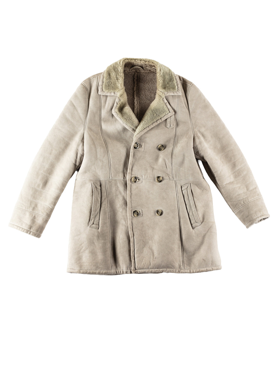 Vintage 70's Men Sheepskin Coat in GrayVN650