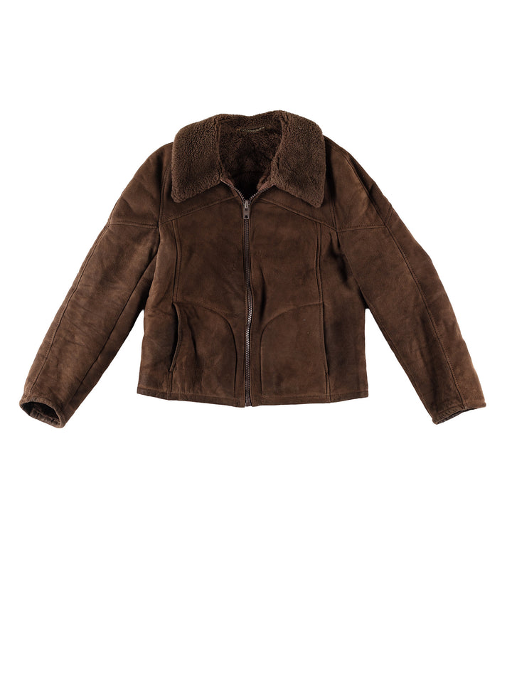 Vintage 70's Men Sheepskin Jacket in BrownVN652