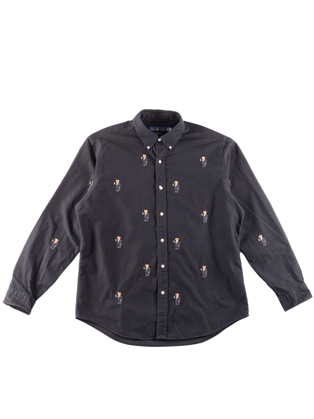 Vintage 90. gadu vīriešu Ralph Lauren krekls ar polo lāča izšuvumu