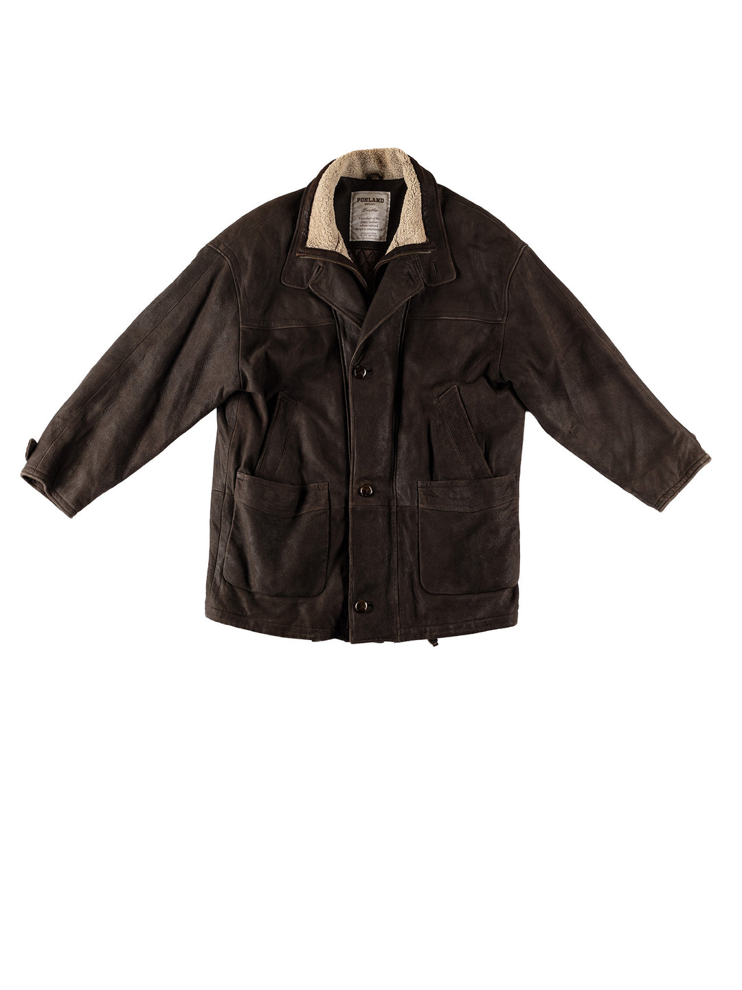 Vintage 80's Men Suede Coat in BrownVN554