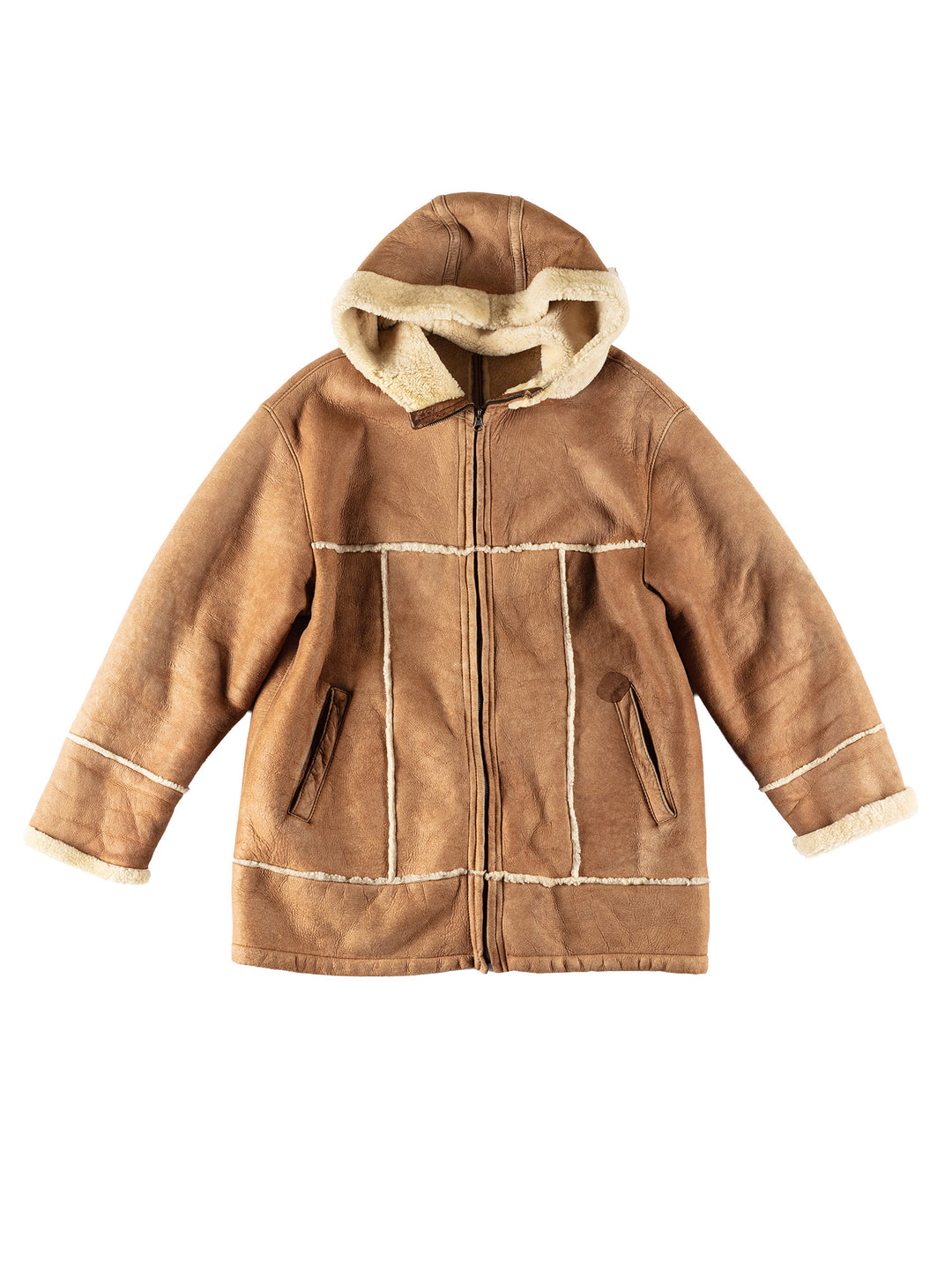 Vintage 70's Women Sheepskin Jacket in BrownMN723