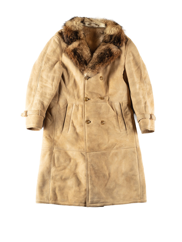 Vintage 70's Men Sheepskin Coat in BeigeVN530