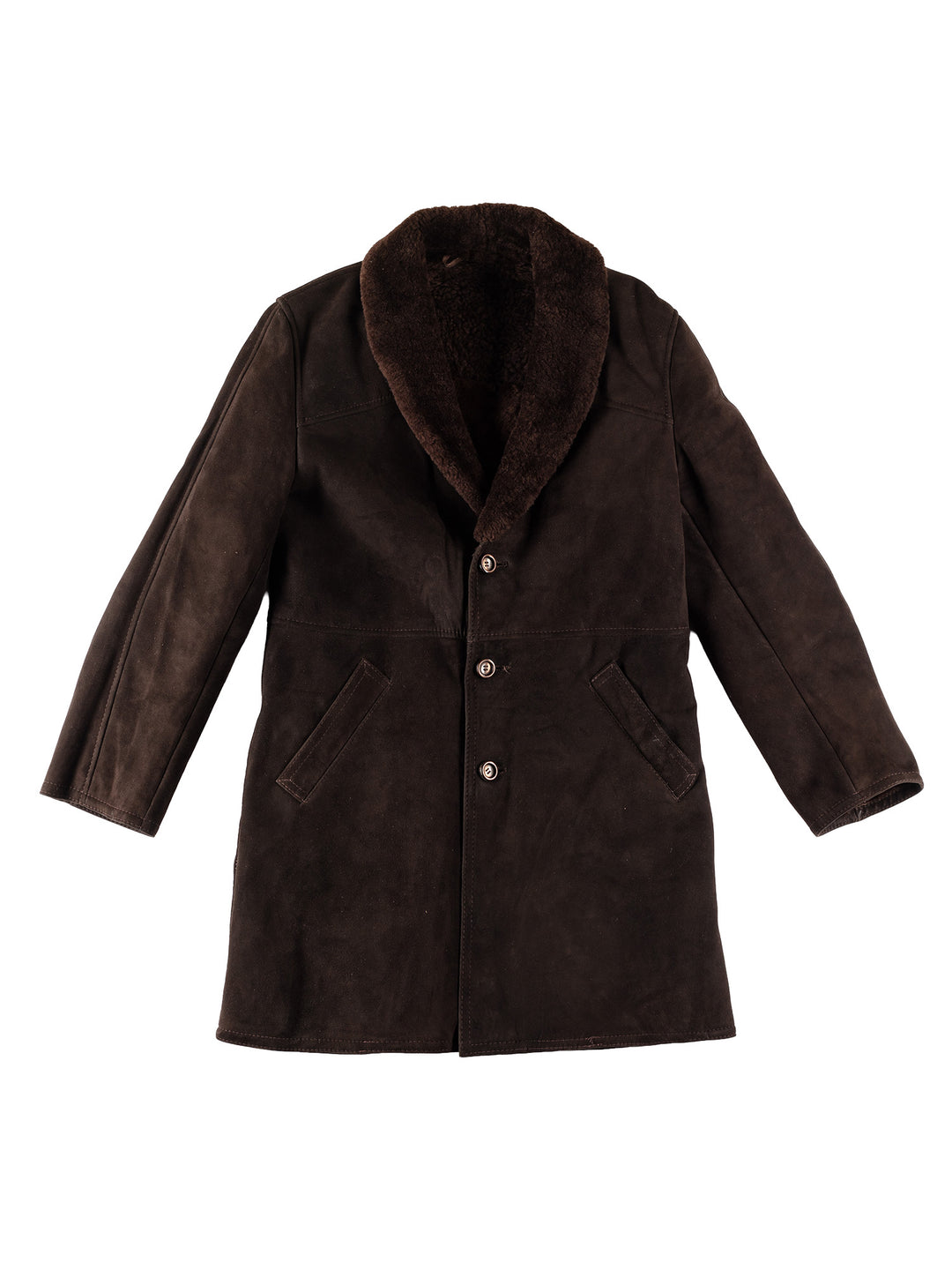 Vintage 70's Men Sheepskin Coat in BrownVN670