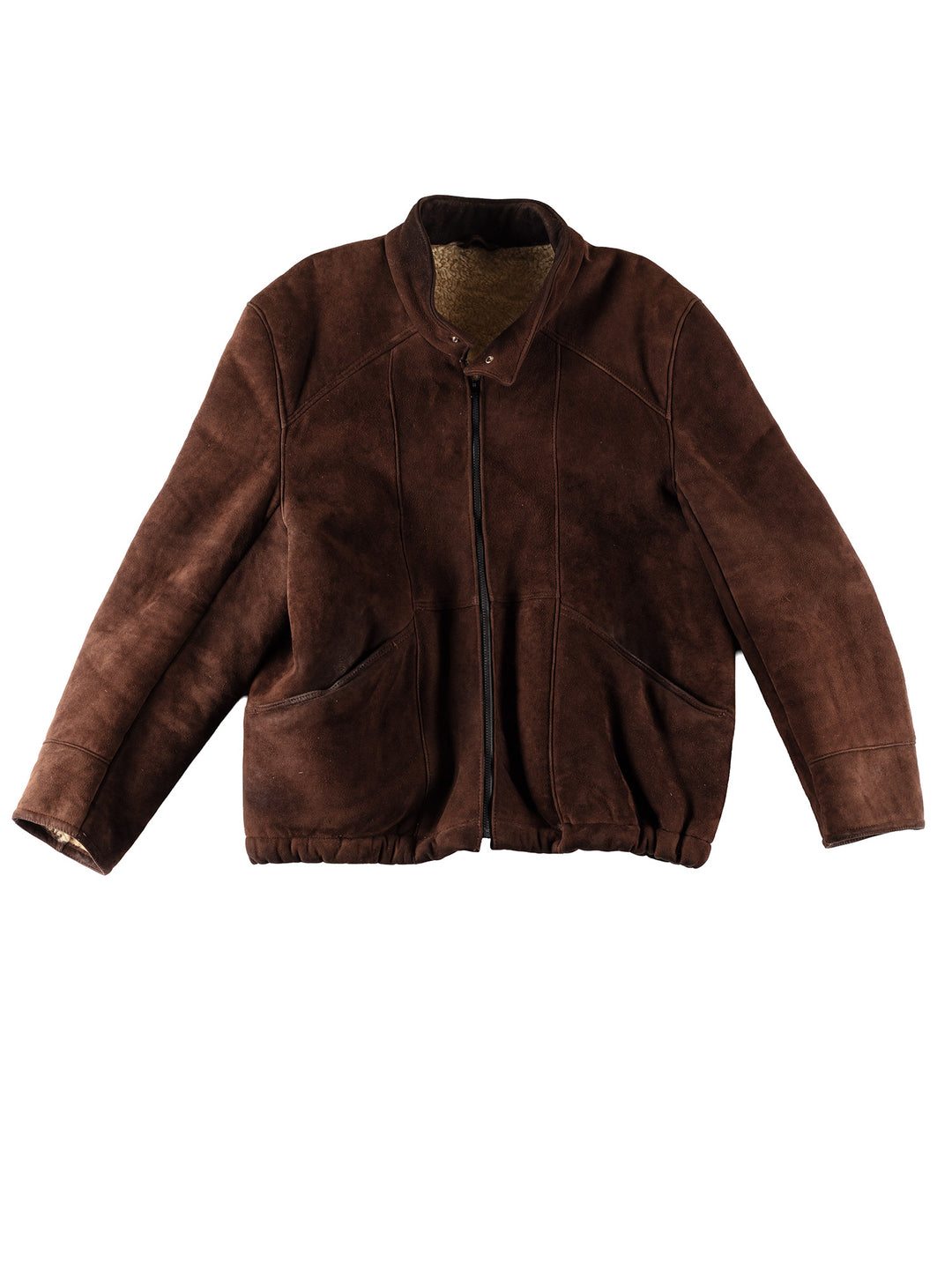 Vintage 80's Men Sheepskin Jacket in BrownVN423