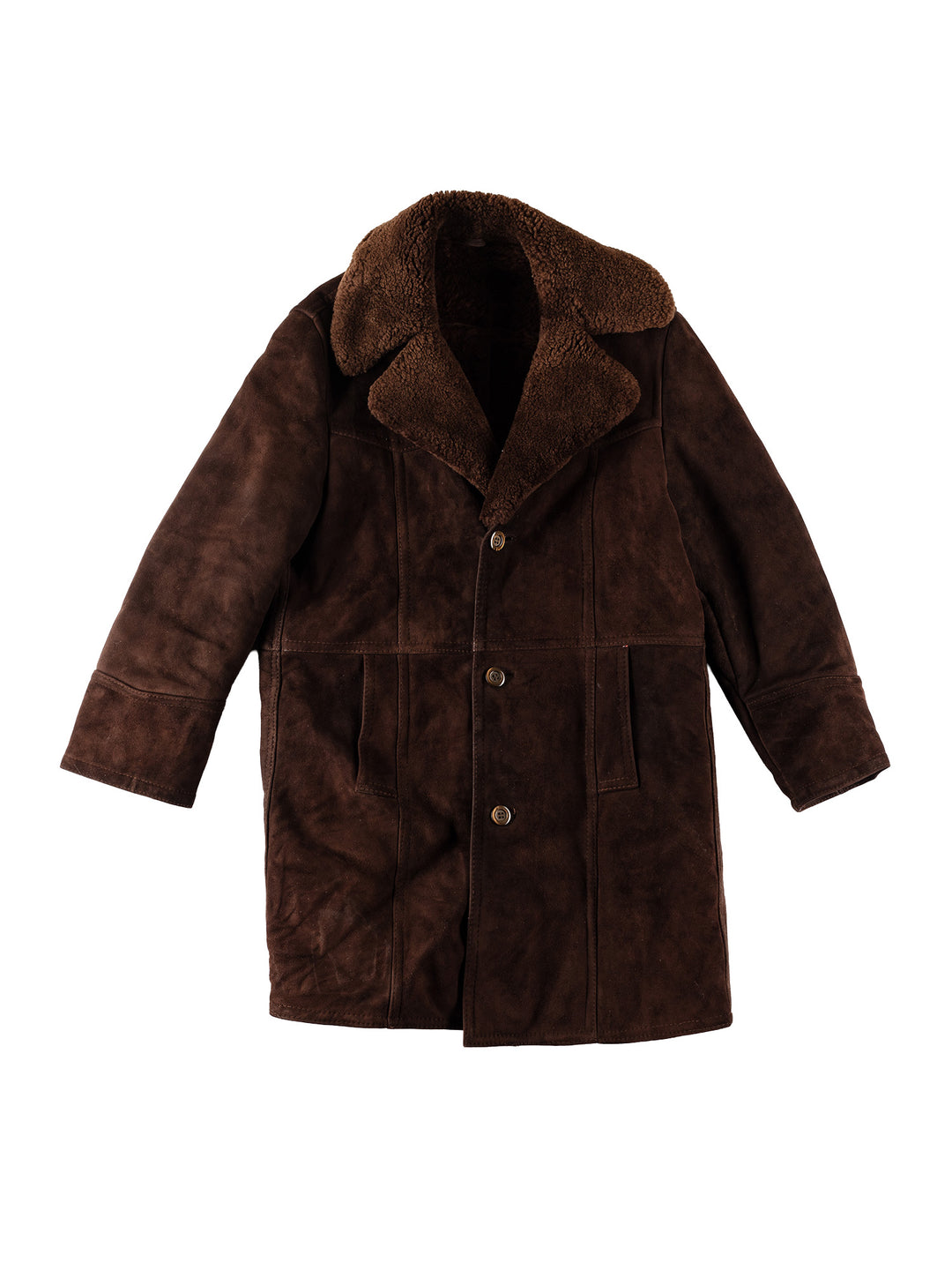 Vintage 70's Men Sheepskin Coat in BrownVN508