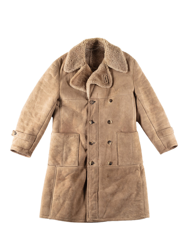 Vintage 70's Men Sheepskin Coat in BeigeVN412