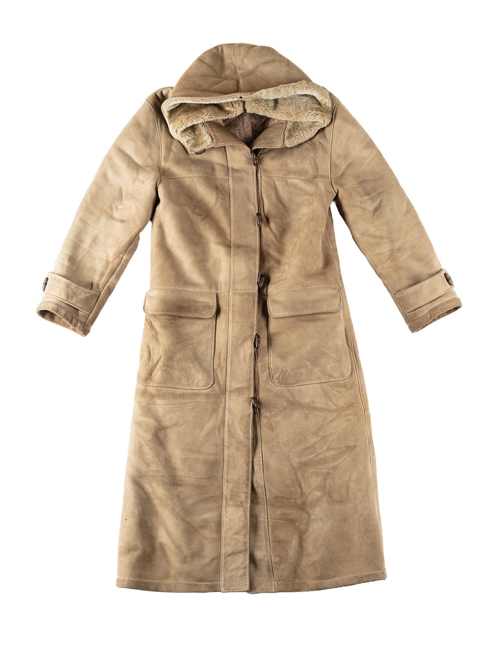 Vintage 70's Women Sheepskin Coat in BeigeMN559