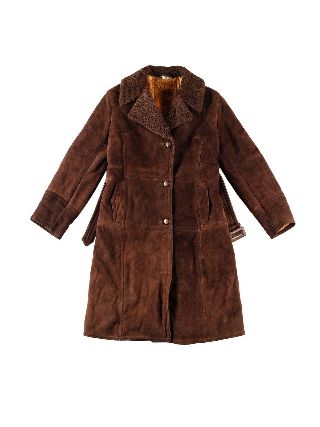 Vintage 70's Women Sheepskin Coat in BrownMN316