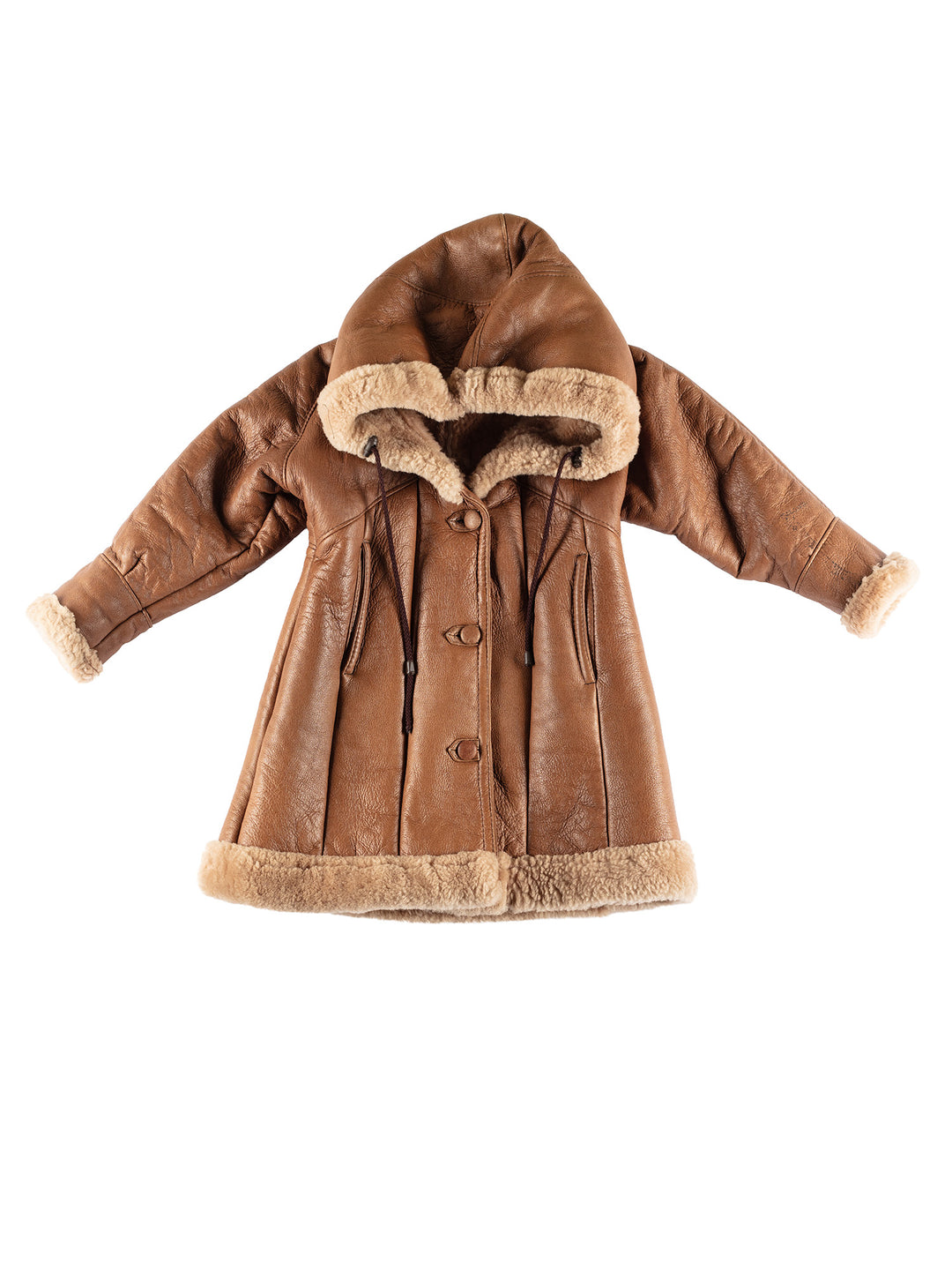 Vintage 70's Women Sheepskin Coat in BrownMN393