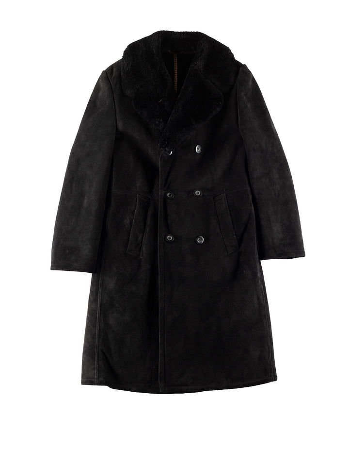 Vintage 70's Men Sheepskin Coat in BlackVN790