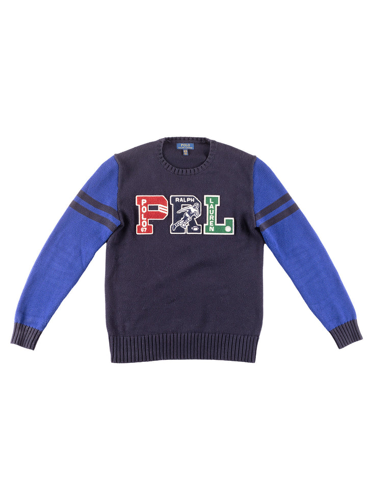 Vintage 00. gadu vīriešu Ralph Lauren džemperis zilā krāsā